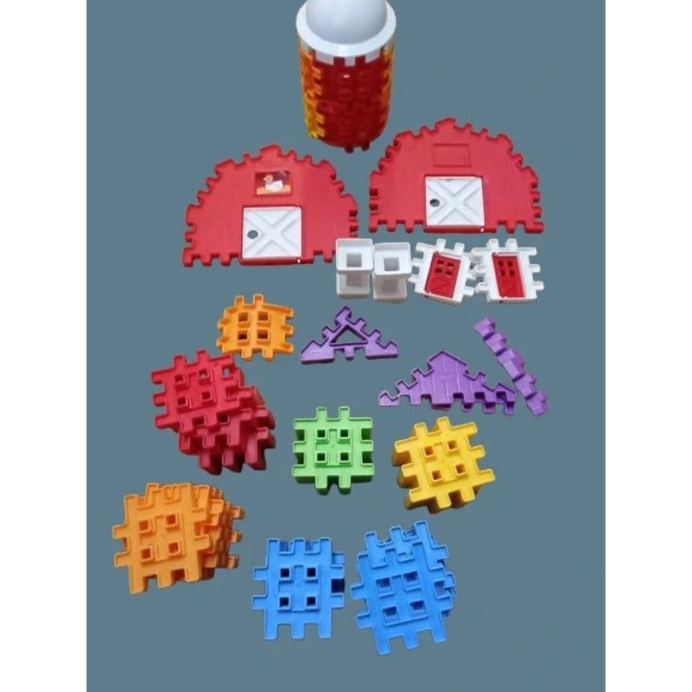 Little Tikes Farm Barn & Silo Building Blocks Replacement Pieces Toddler Toy Lot